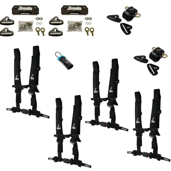 Polaris General 4 Complete Quick Release 2  Harness Set 4 seater package Hot on Sale