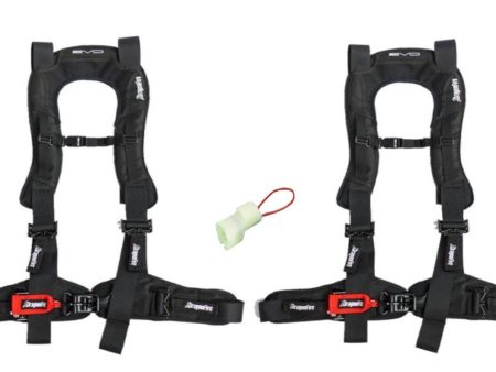 Dragonfire Racing 4-Point Harness 3  set with Honda Pioneer Override Plug **Special** Hot on Sale