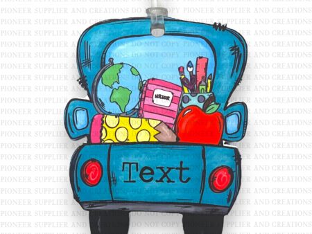 School Truck Bag Tag Sublimation Blank Discount