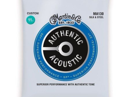 Martin SP Authentic Acoustic Silk & Steel Guitar Strings MA130 Fashion