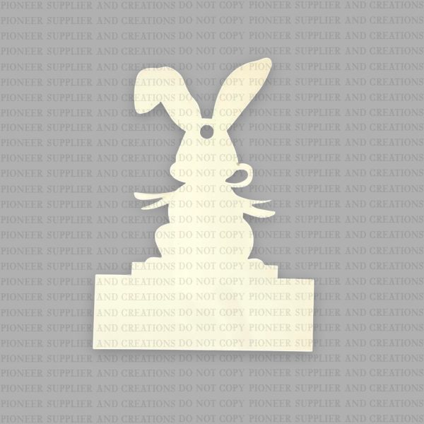 Bunny Name Tag Plate Sublimation Blank | Exclusive Pixel Pops Supply