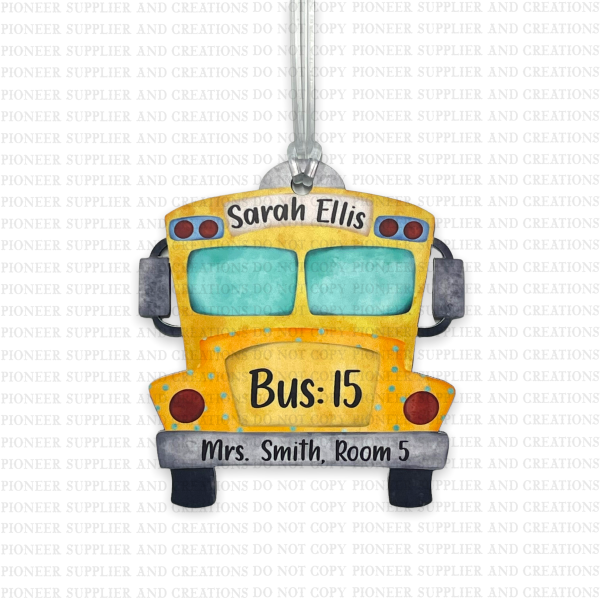 School Bus Rider Bag Tag Sublimation Blank For Discount