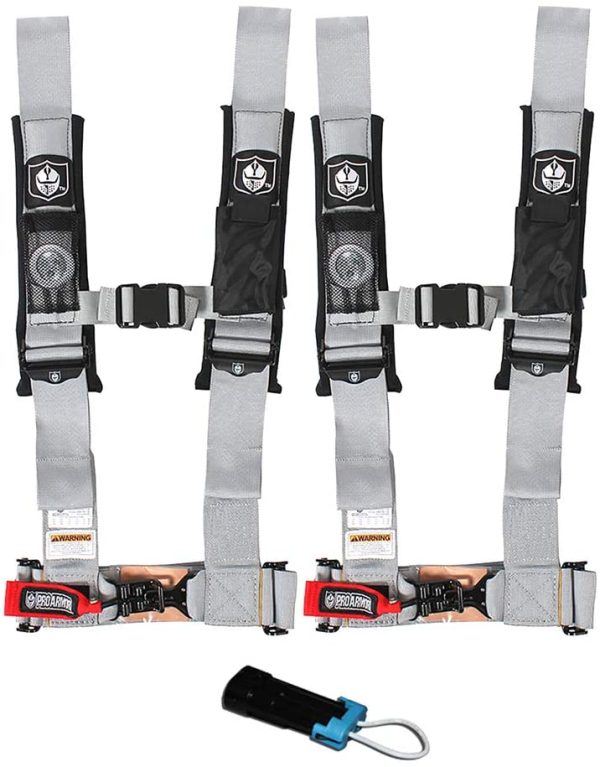 Pro Armor 4 Point 2  Harness Set with Free Polaris   Can Am Override Plug Cheap