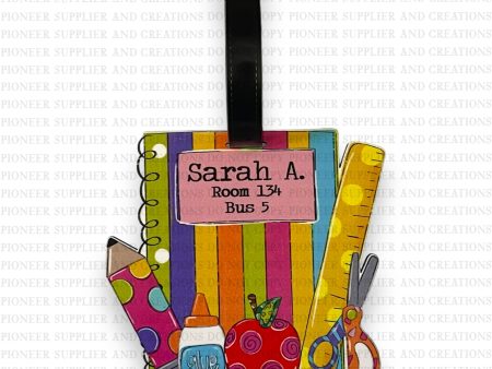 School Supply Bag Tag Sublimation Blank For Cheap