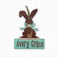 Bunny Name Tag Plate Sublimation Blank | Exclusive Pixel Pops Supply