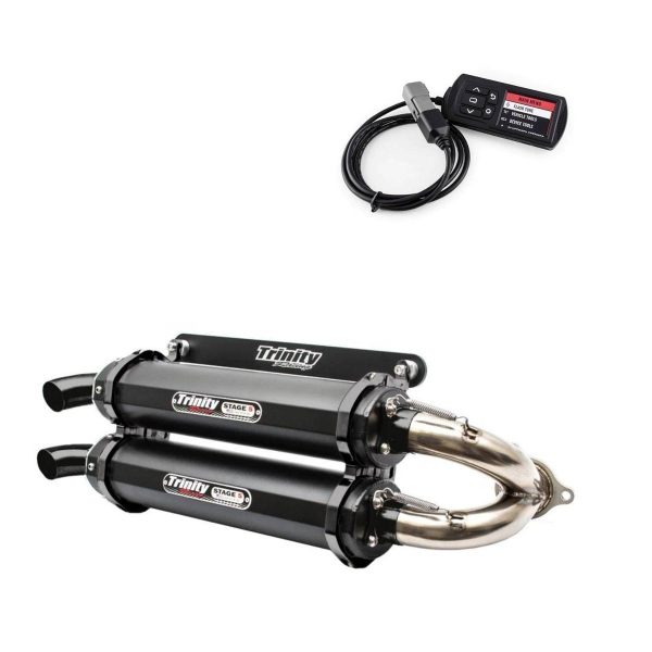 Polaris RZR Turbo Slip on Exhaust and Powervision Reflash Tuner | Trinity Racing Supply