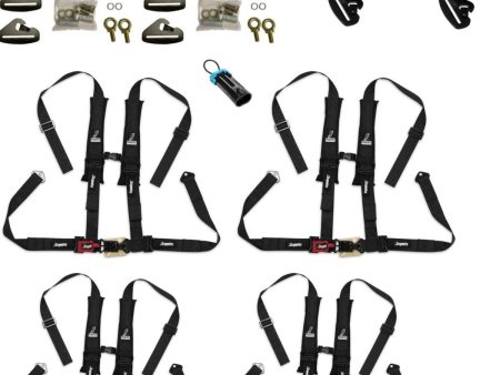 Polaris General 4 Complete Quick Release 2  Harness Set 4 seater package Hot on Sale