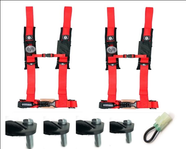 Honda Talon Pro Armor 4 Point 2  Harness Set with Free Lap Bolts and Override Plug Sale