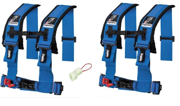 Dragonfire Racing 4-Point Harness 3  set with Honda Pioneer Override Plug **Special** Hot on Sale