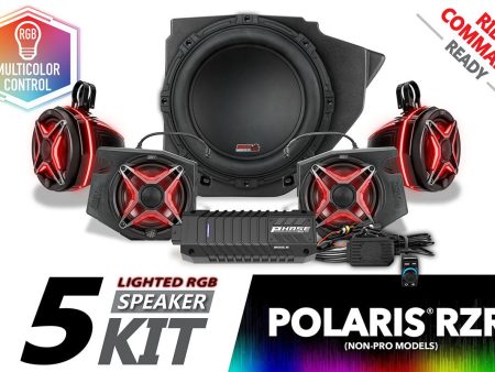 2014-2023 Polaris RZR V-Spec 5-Speaker Plug-&-Play Kit for Ride Command For Discount