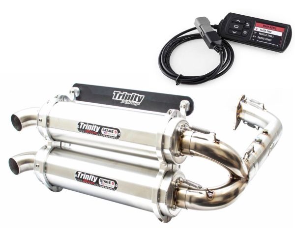 Polaris RZR Turbo FULL STAGE 5 DUAL Exhaust With Tuner | TRINITY RACING Discount