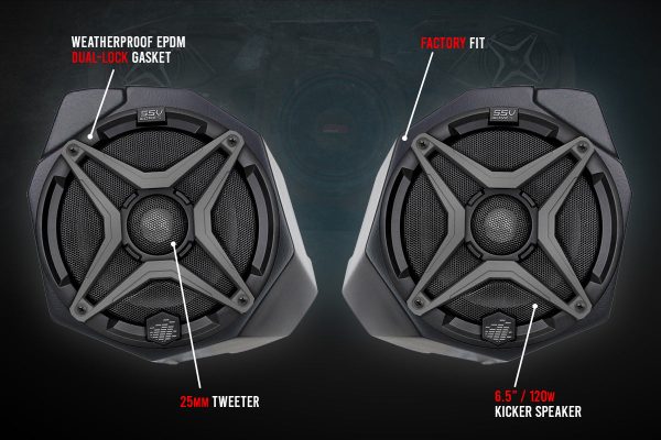 2017-2025 CanAm X3 6.5  Front-Kick Speaker-Pods For Sale