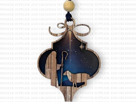 2D Shepherd Nativity Arabesque Shaped Ornament Sublimation Blanks Supply