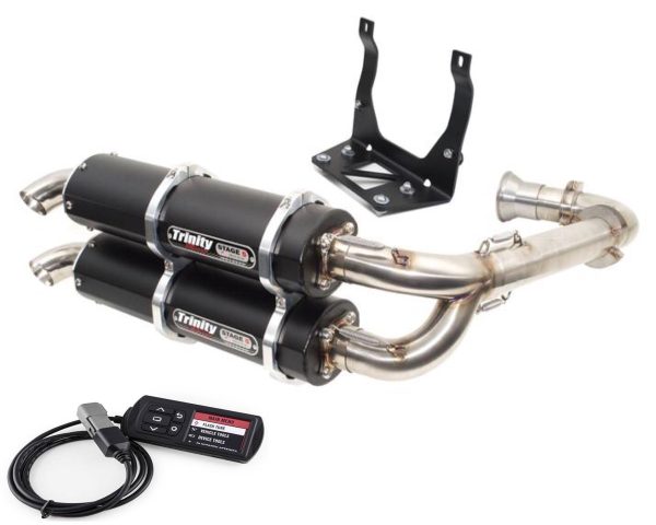 Trinity Racing MAVERICK X3 EXHAUST FULL DUAL SYSTEM STAGE 5 BY TRINITY RACING WITH POWERVISION REFLASH TUNER Online Hot Sale