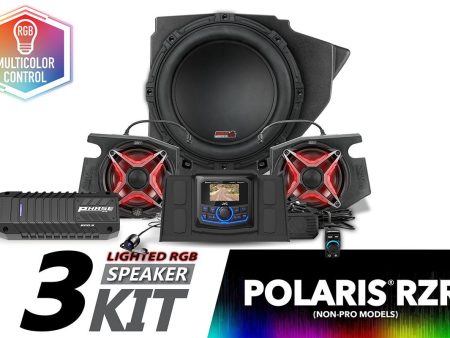 2014-2023 Polaris RZR V-Spec 3-Speaker Plug-&-Play Kit with JVC For Sale