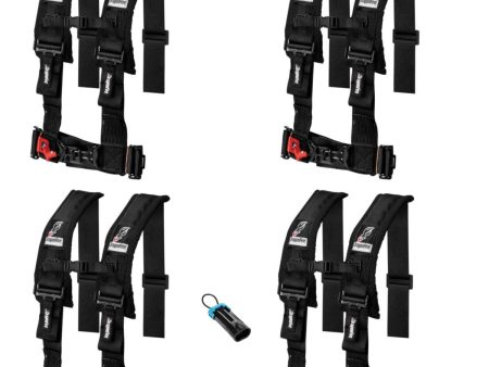 Dragonfire Racing 4-Point Harness 3  set of 4 with Free Override Plug **Special** Supply