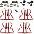 Polaris General 4 Complete Quick Release 2  Harness Set 4 seater package Hot on Sale