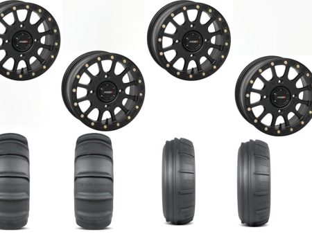 System 3 Beadlock Black Wheels with 32  GMZ Sand Stripper Paddle Tires Hot on Sale