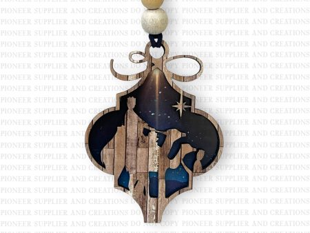 2D Wise Men Nativity Arabesque Shaped Ornament Sublimation Blanks de Hot on Sale