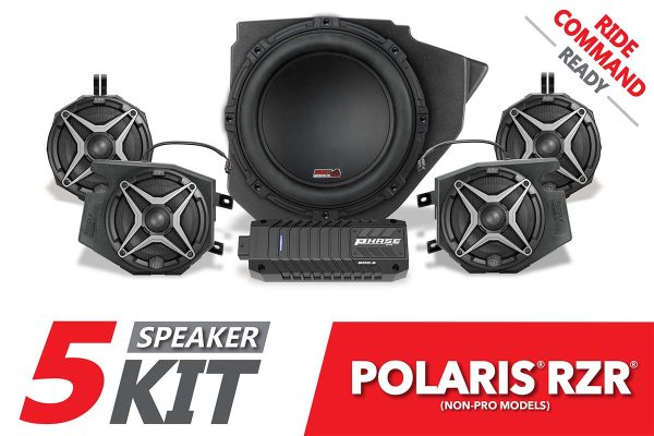 2014-2023 Polaris RZR A-Spec SSV 5-Speaker Plug-&-Play System for Ride Command Fashion