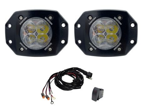 Dual TLM 3  Flush Mount Kit W  Harness | Tiger Lights Cheap