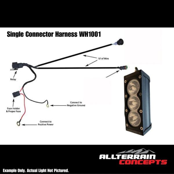 Light Bar Wiring Harness (Single) | All Terrain Concepts Hot on Sale