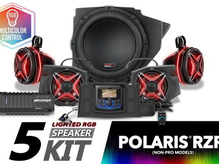 2014-2023 Polaris RZR V-Spec 5-Speaker Plug-&-Play Kit with JVC Hot on Sale