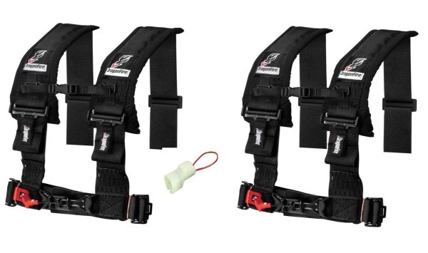 Dragonfire Racing 4-Point Harness 3  set with Honda Pioneer Override Plug **Special** Hot on Sale