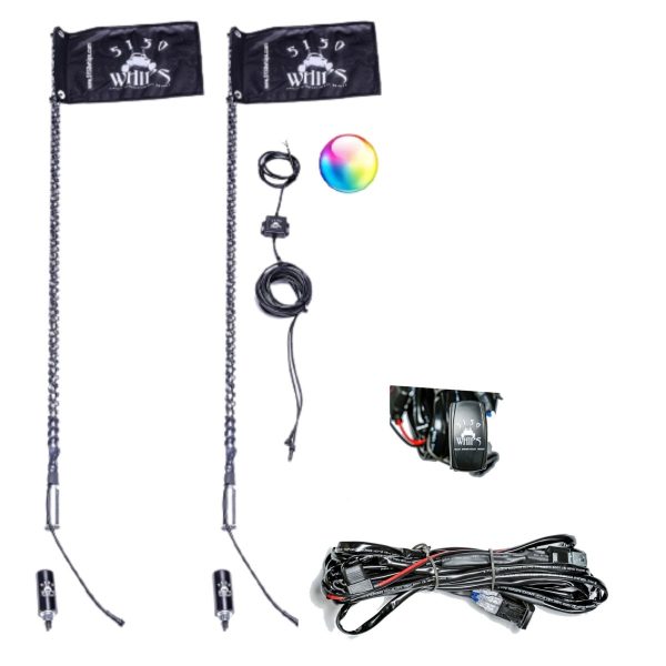 5150 Dual Whip Set 187 LED Whips Cheap