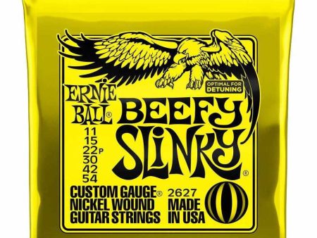 Ernie Ball 2627 Beefy Slinky Nickel Wound Electric Guitar 11-54 For Sale