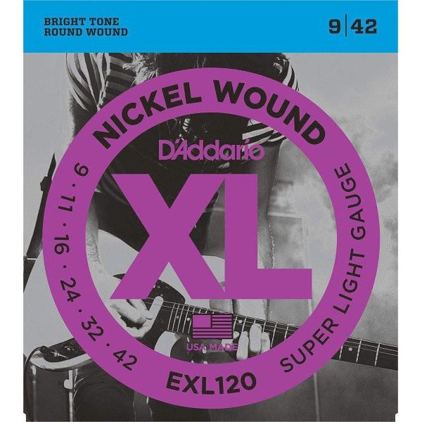 D Addario EXL120 Nickel Wound, Super Light, 09-42 Fashion