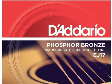 D Addario EJ17 Phosphor Bronze Acoustic Guitar Strings, Medium, 13-56 For Cheap