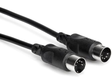 Hosa MIDI Cable 5-pin DIN to Same, MIDI315BK For Sale