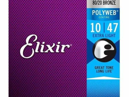 Elixir PolyWeb 80 20 Acoustic Extra Light 10-47, 11000 Discount