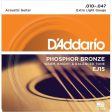 D Addario EJ15 Phosphor Bronze Acoustic Guitar Strings, Extra Light, 10-47 Online now