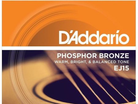 D Addario EJ15 Phosphor Bronze Acoustic Guitar Strings, Extra Light, 10-47 Online now