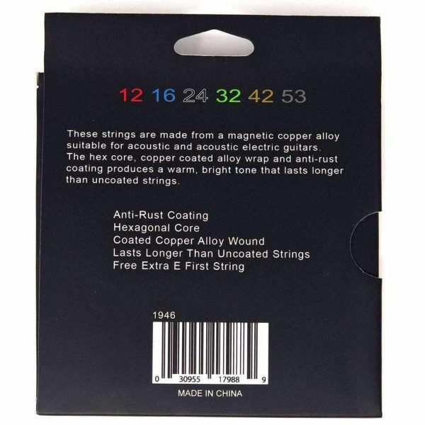 Coated Acoustic Guitar Strings Light Gauge - Extra High E Online