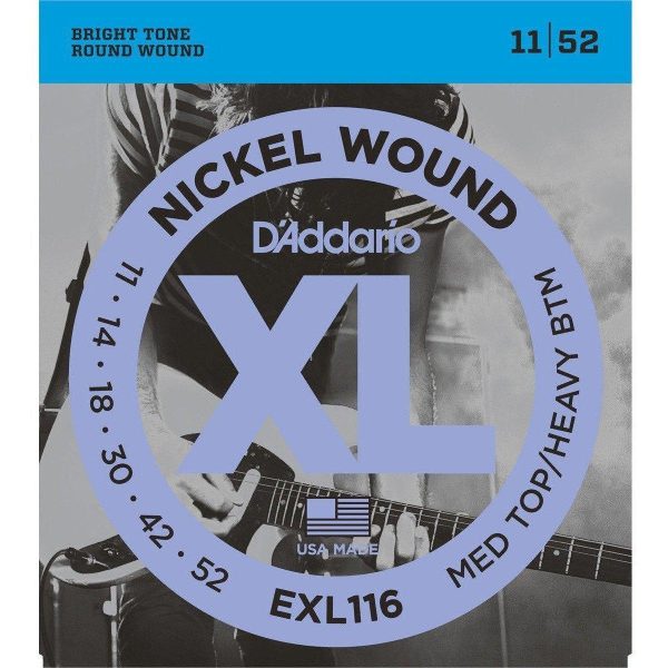 D Addario EXL116 Nickel Wound, Medium Top Heavy Bottom, 11-52 For Sale