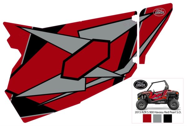 Trail Armor GenX Slide On Two Door Graphics Kit -  2015  RZR S 900 EPS Havasu Red Pearl Online Sale