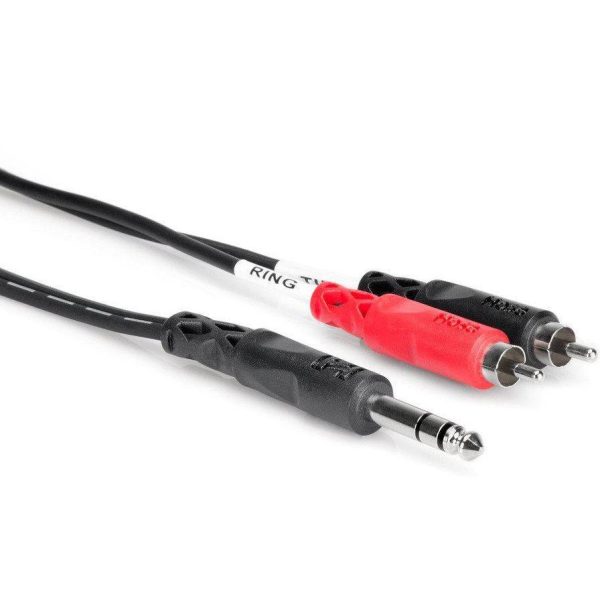 Hosa Insert Cable 1 4  TRS to Dual RCA, TRS202 For Discount