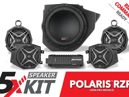 2014-2023 Polaris RZR Phase X SSV 5-Speaker Plug-&-Play System for Ride Command For Cheap