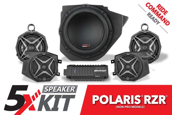 2014-2023 Polaris RZR Phase X SSV 5-Speaker Plug-&-Play System for Ride Command For Cheap