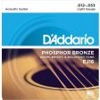 D Addario EJ16 Phosphor Bronze Acoustic Guitar Strings, Light, 12-53 Discount