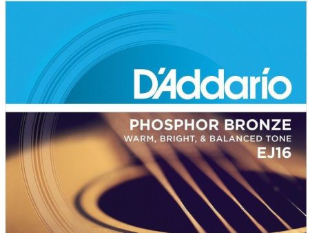 D Addario EJ16 Phosphor Bronze Acoustic Guitar Strings, Light, 12-53 Discount