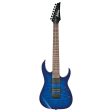 Ibanez GRG7221QATBB 7-String Guitar Transparent Blue Burst Online Sale