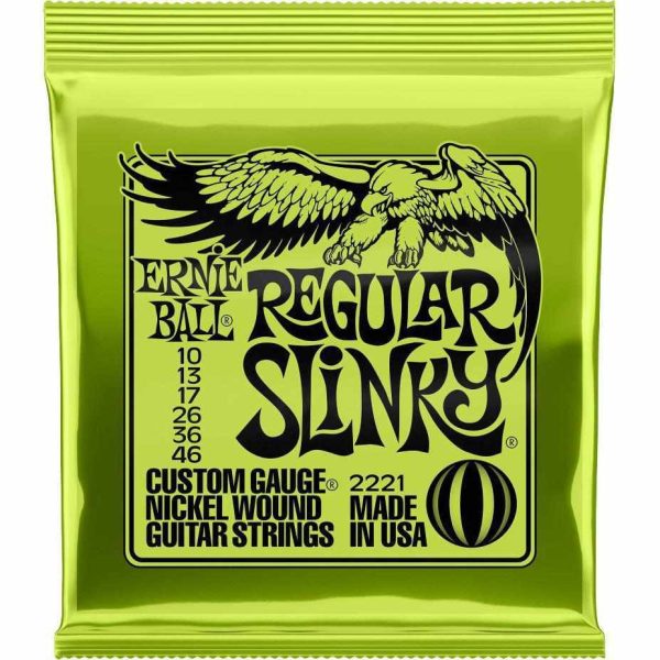 Ernie Ball 2221 Regular Slinky Nickel Wound Electric Guitar Strings 10-46 Online Hot Sale