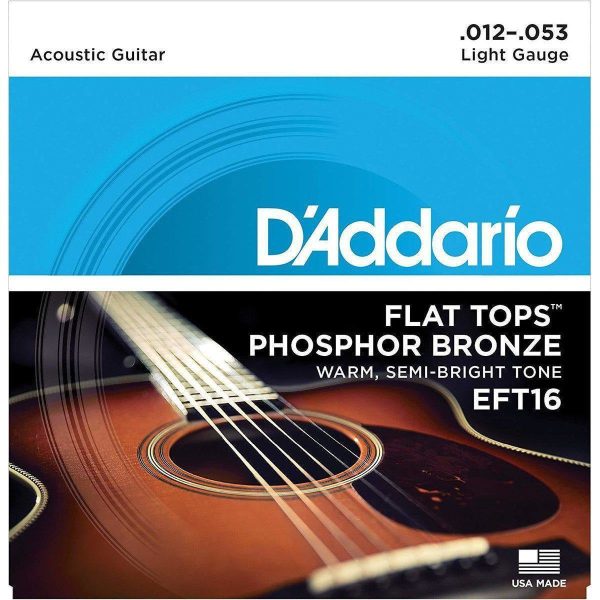 D Addario EFT16 Phosphor Bronze Flat Tops, Light, 12-53 Online Hot Sale