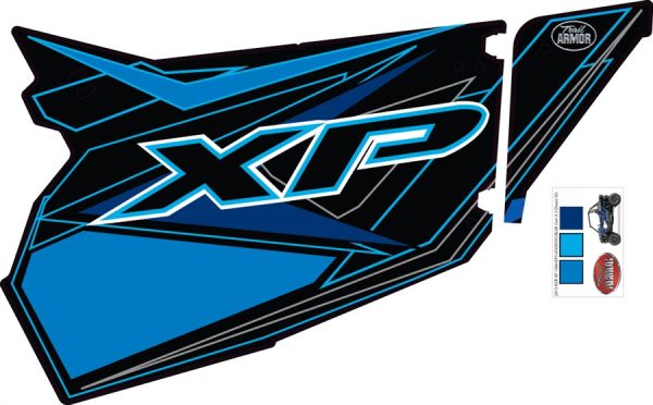 Trail Armor GenX Slide On Two Door Graphics Kit - 2015 RZR XP 1000 EPS VOODOO BLUE Online Sale