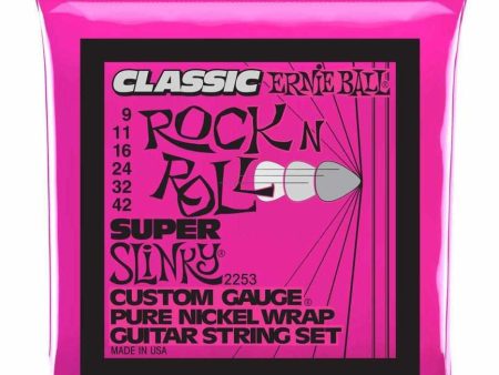 Ernie Ball 2253 Super Slinky Classic Rock n  Roll Nickel Wrap Electric Guitar 9-42 Cheap