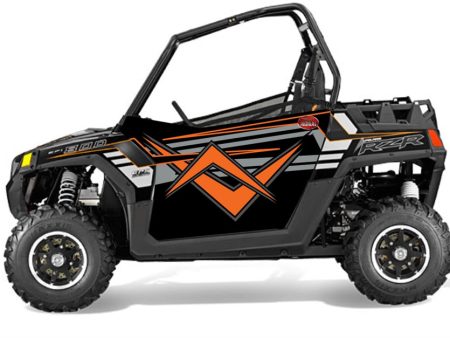 Trail Armor SLIMLINE Two Door Graphics Kit - 2014 RZR 800 EPS Gloss Black Orange Madness Online now